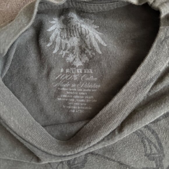 Utility Graphic T-Shirt With Headphone Print Mens L 100% Cotton - Picture 3 of 4